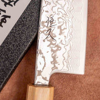 Japonski nož Tsunehisa santoku SLD 165mm damask