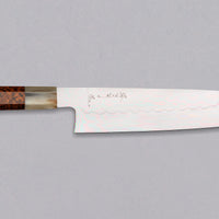 Izumiriki Honyaki Gyuto Shirogami #3 Polished Snakewood 240 mm