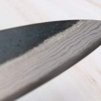 Kumokage Petty Aogami #2 Kuro-uchi Damascus 150 mm - oktagon_5