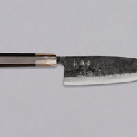 Kurogane Santoku Aogami #2 Kuro-uchi Ebony Blond Buffalo 165 mm