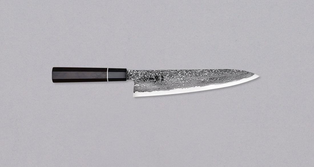 Tanaka Habakiri Gyuto SG2 Damascus Ebony 210 mm