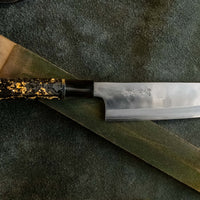 ZDP-189 Santoku Silver Gold Carbon 180 mm