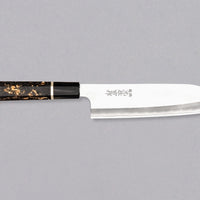 ZDP-189 Santoku Silver Gold Carbon 180 mm