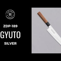 ZDP-189 Gyuto Silver Migaki 210 mm