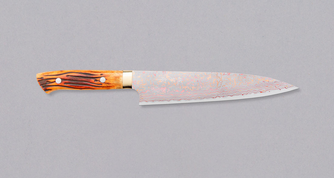 Saji Gyuto VG-10 Rainbow Damascus 210 mm_1