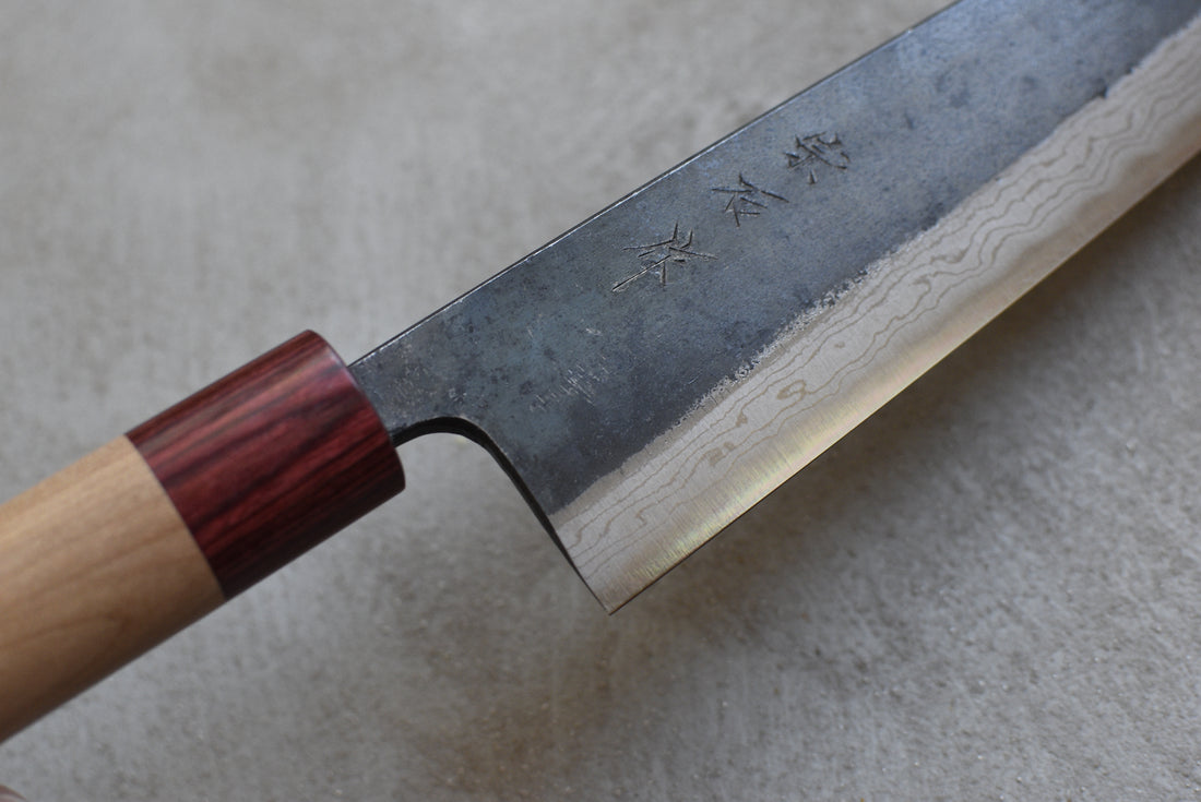 Muneishi Kiritsuke Aogami #2 Damascus 210 mm_3