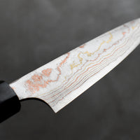 Saji Petty Wa Aogami #2 Rainbow Damascus 135 mm_2