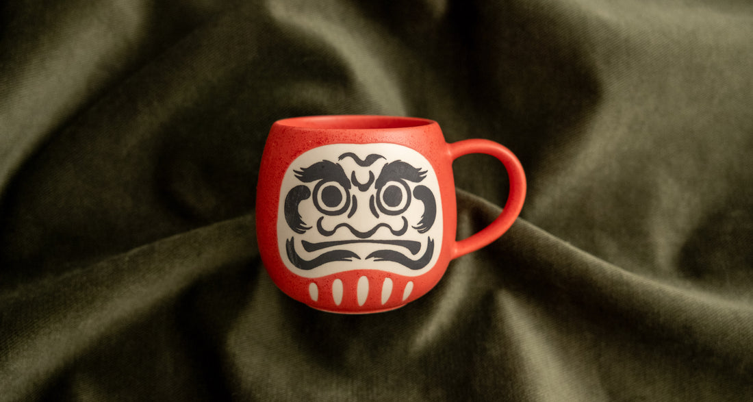 Mino Japonska Skodelica Daruma [rdeča]
