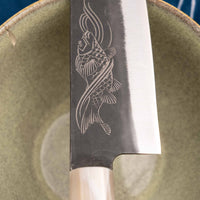 Yoshida Gyuto SUJ-2 Kuro-uchi 210 mm [Koi Fish]
