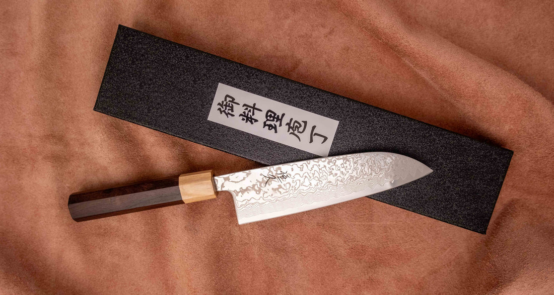 Tsunehisa Santoku SLD Damascus 165 mm [Palisander - Cedra]