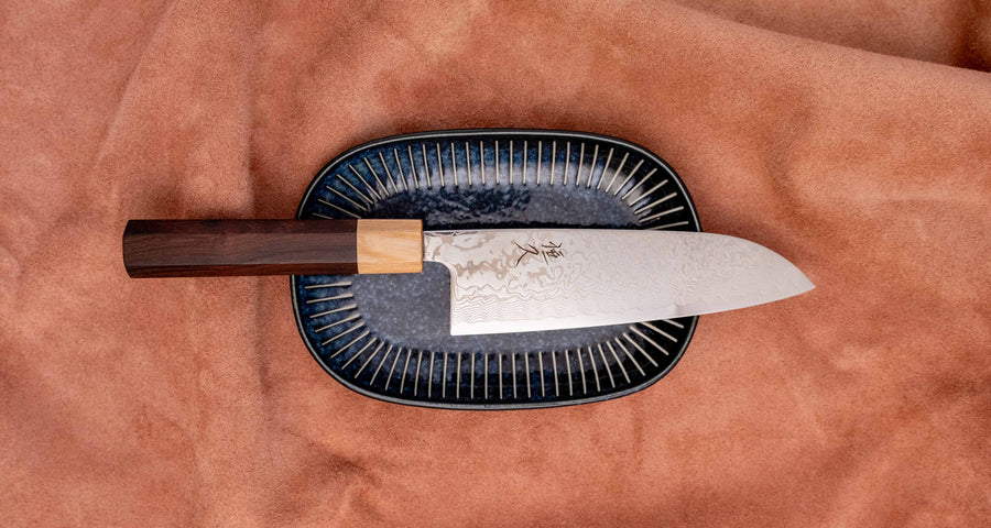 Tsunehisa Santoku SLD Damascus 165 mm [Palisander - Cedra]