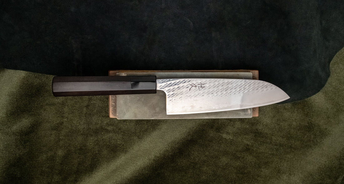 Tsunehisa Santoku Ginsanko Nawame Damascus 170 mm