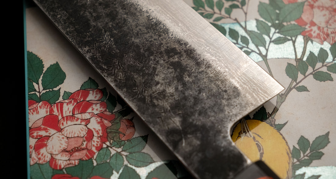 Tanaka Santoku Aogami Kuro-uchi Damascus 165 mm