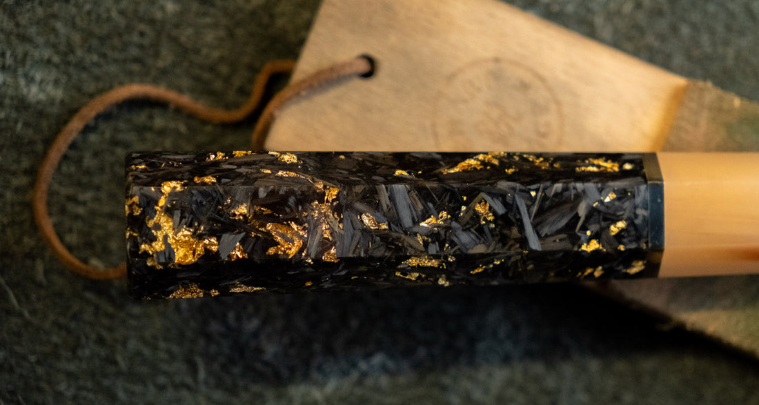 HAP-40 Santoku Black Gold Carbon 180 mm