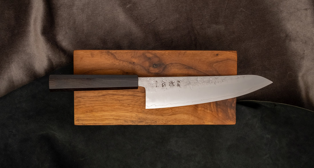 Hatsukokoro Ginrei Gyuto Ginsanko Nashiji Ebony Wa 210 mm