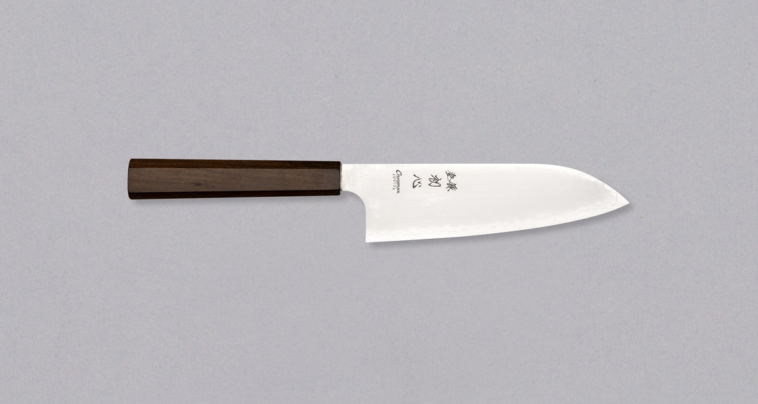 Hatsukokoro Kanetsugu Santoku Chromax Migaki 170 mm [ebony]