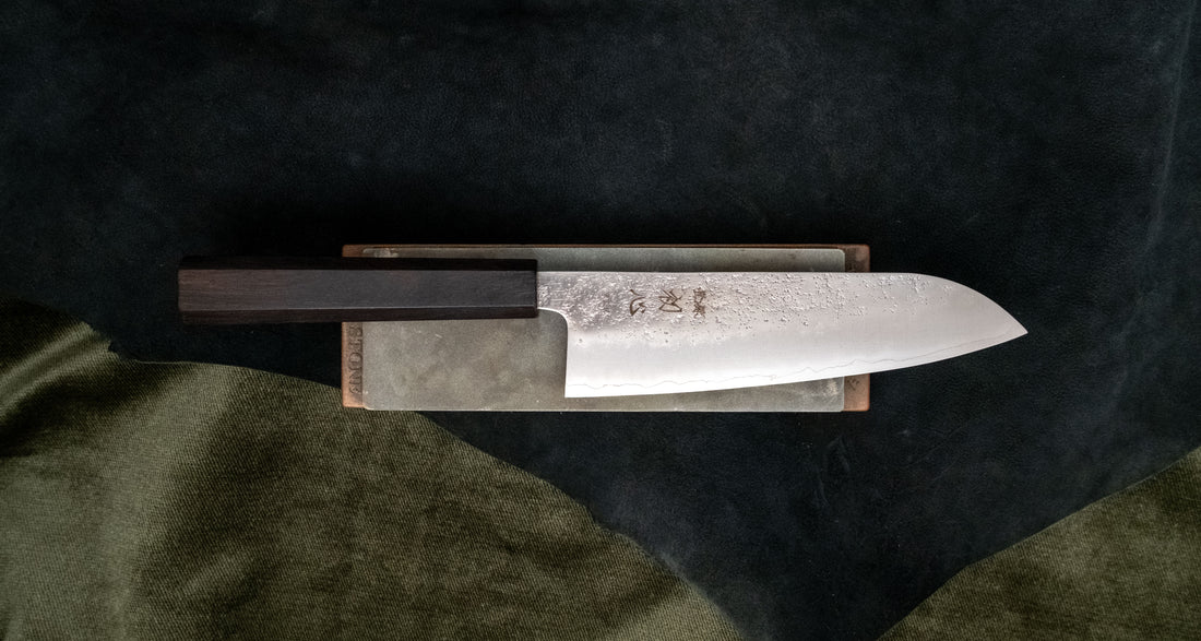Hatsukokoro Ginrei Santoku Ginsanko Nashiji Ebony Wa 170 mm