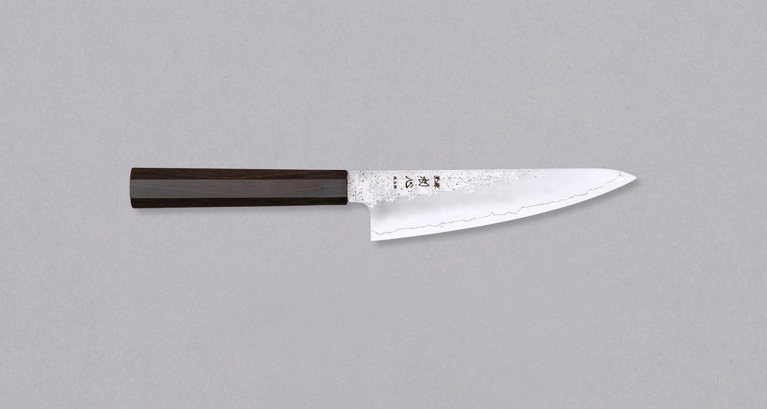 Hatsukokoro Ginrei Ko-Santoku Ginsanko Nashiji Ebony 150 mm