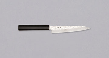 Hayabusa Petty VG-10 Tsuchime Damascus Ebony 150 mm