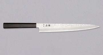 Hayabusa Sujihiki VG-10 Tsuchime Damascus Ebony 270 mm