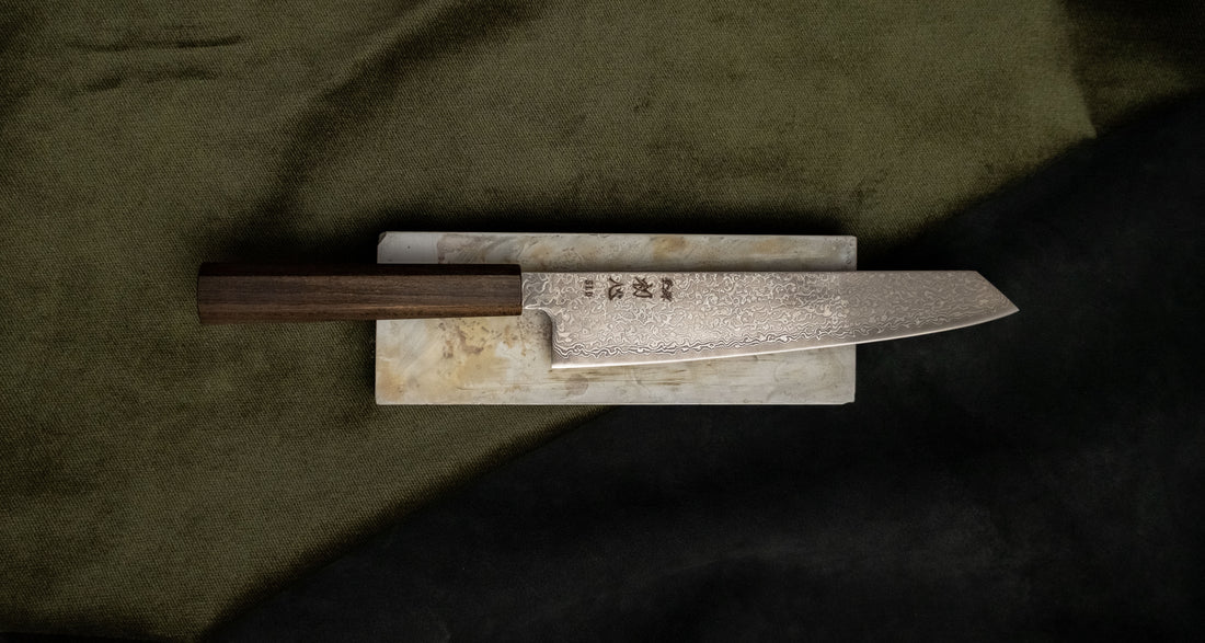 Hikari Kiri-Gyuto SLD Kurozome Damascus 205 mm