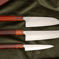 Hokiyama Santoku Ginsanko Nawame Damascus 165 mm [Kaotan/Rosewood]