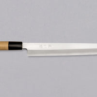 Hokiyama Kiritsuke Yanagiba Ginsanko 270 mm [D-shape Magnolia-bufallo horn]