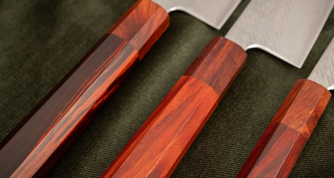 Hokiyama Gyuto Ginsanko Nawame Damascus 210 mm [Kaotan/Rosewood]