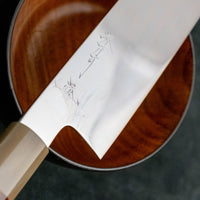 Izumiriki Honyaki Gyuto Shirogami #3 Polished Snakewood 240 mm