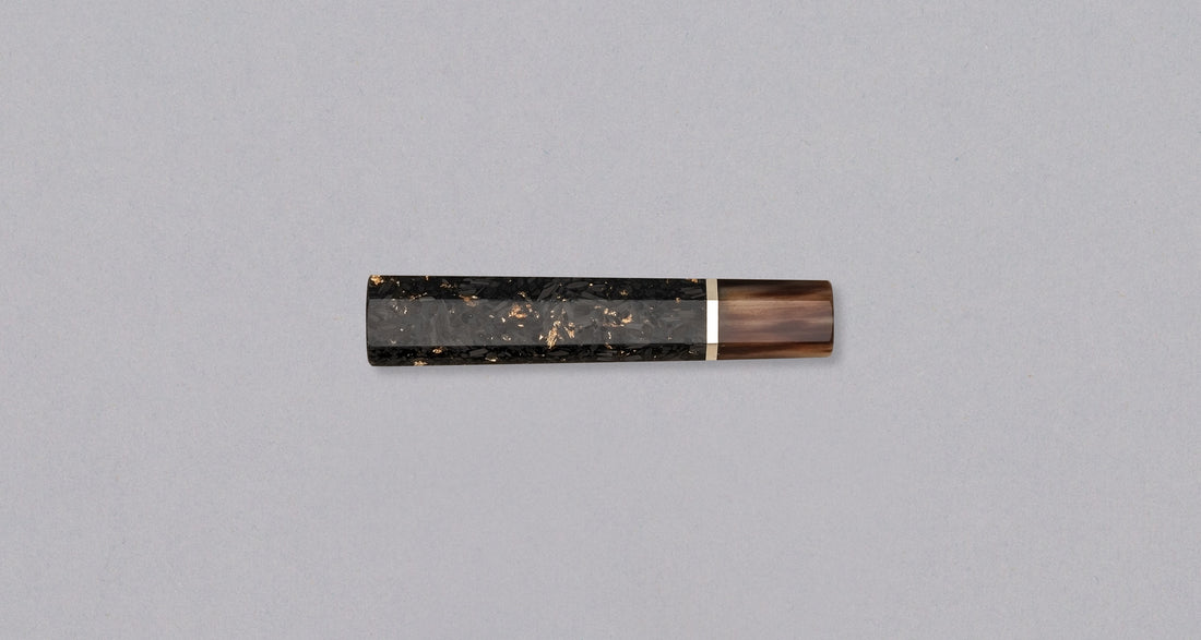 Japonski ročaj Gold - Carbon/Buffalo [oktagonalen]