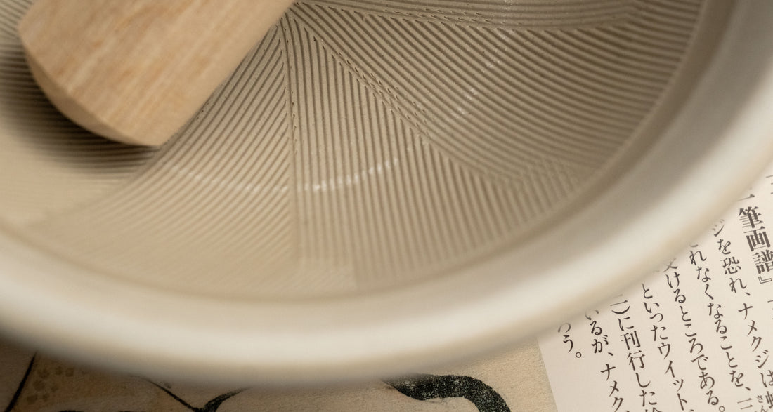 Japonski keramični terilnik Suribachi 150 mm