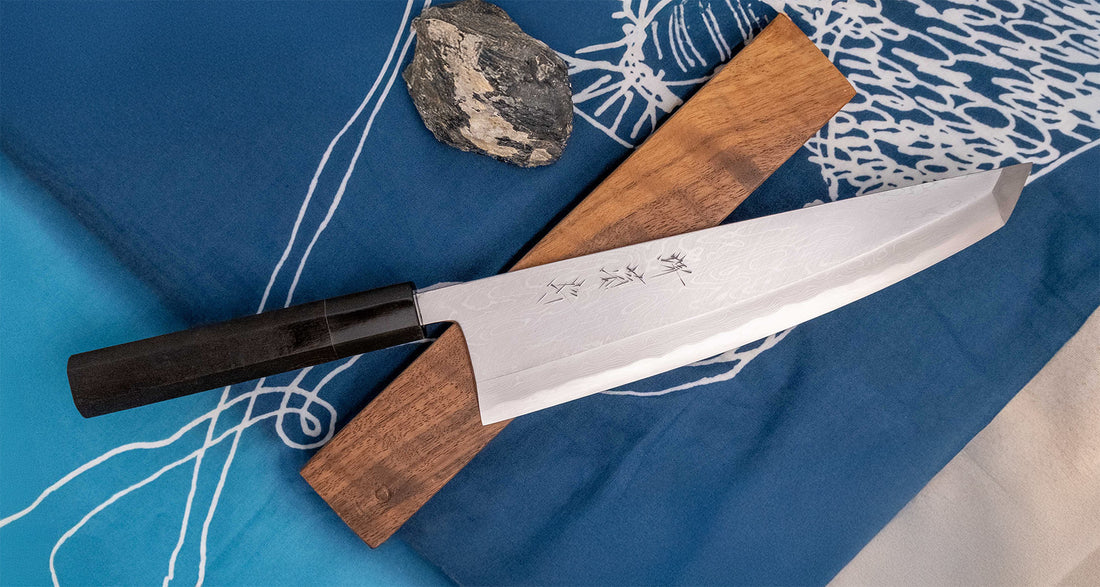 Kawamura Sakimaru-Gyuto Aogami #2 Damascus 220 mm [ebenovina]
