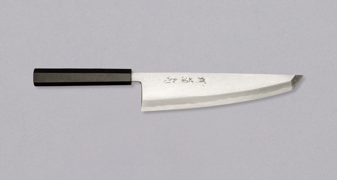 Kawamura Sakimaru-Gyuto Aogami #2 Damascus 220 mm [ebenovina]