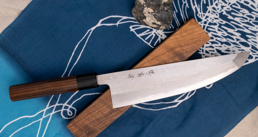 Kawamura Sakimaru-Gyuto Aogami #2 Damascus 220 mm [palisander]
