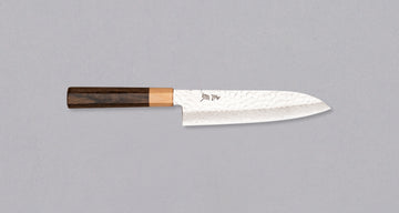 Kotetsu Santoku VG-10 Damascus 180 mm [pakka wood]