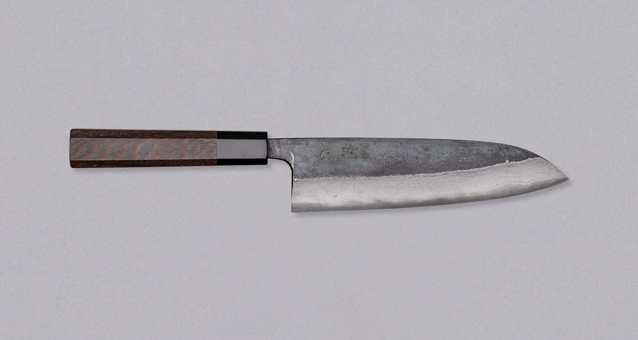 Kumokage Santoku Aogami #2 Kuro-uchi Damascus 180 mm - oktagon
