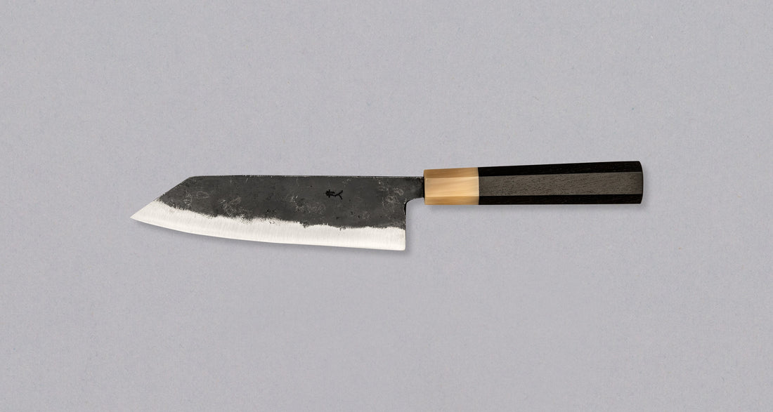 Kurogane Bunka Aogami #2 Kuro-uchi Ebony Blond Buffalo 165 mm