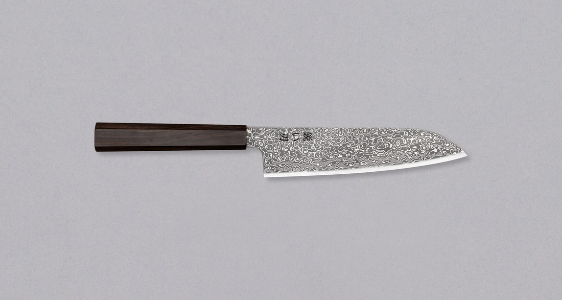 Kurozome Santoku VG-10 Nickel Damascus 180 mm