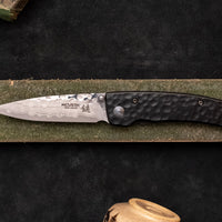 Mcusta Forge Shadow Damascus Pocket Knife [MC-0114BD]