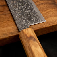 Hatsukokoro Mercury Kiri-Gyuto Kurozome Damascus 240 mm [Mono Olivewood]