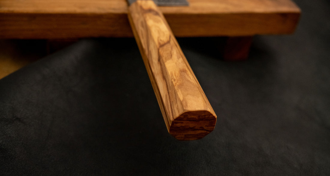 Hatsukokoro Mercury Kiri-Gyuto Kurozome Damascus 240 mm [Mono Olivewood]