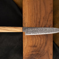 Hatsukokoro Mercury Petty Kurozome Damascus 150 mm [Mono Olivewood]