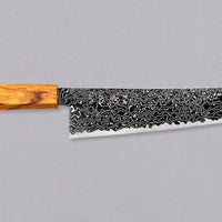Hatsukokoro Mercury Kiri-Gyuto Kurozome Damascus 240 mm [Mono Olivewood]