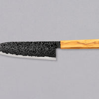 Hatsukokoro Mercury Santoku Kurozome Damascus 180 mm [Mono Olivewood]