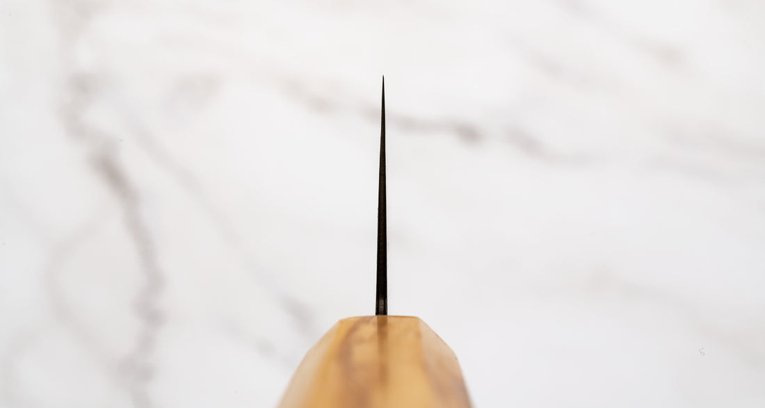 Hatsukokoro Mercury Santoku Kurozome Damascus 180 mm [Mono Olivewood]