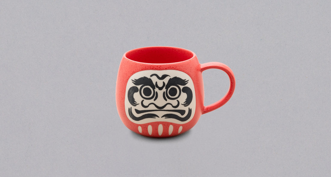 Mino Japonska Skodelica Daruma [rdeča]