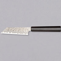 Nigara Kiri-Petty AS Migaki Tsuchime je majhen večnamenski japonski kuhinjski nož, primeren za uporabo v roki in na rezalni deski. Zaradi jedra iz jekla Aogami Super (63 HRC) ga je enostavno nabrusiti in dolgo drži ostrino. Unikatna kombinacija zaključnih videzov in elegantni wenge ročaj dajeta rezilu luksuzen pridih.
