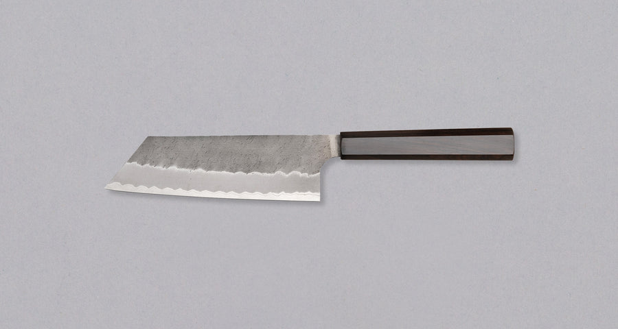 Nigara Kiritsuke-Nakiri Aogami Super Migaki Tsuchime 180mm