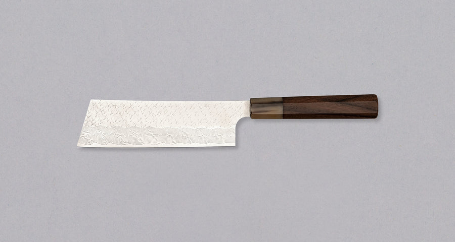 Nigara Nakiri STRIX Damascus Tsuchime Wa Rosewood 180 mm