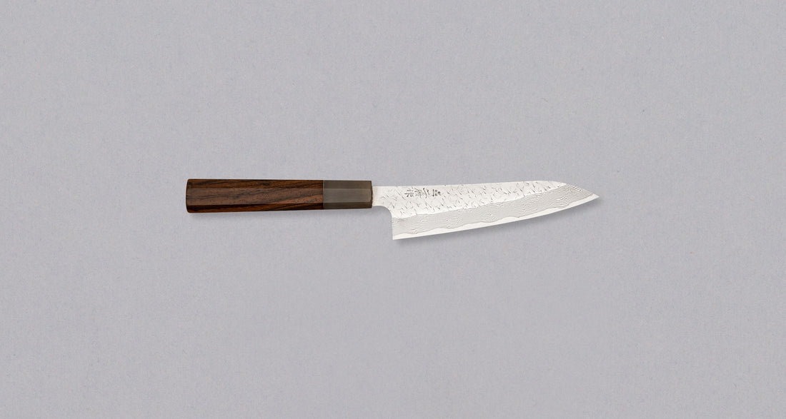 Nigara Petty STRIX Damascus Tsuchime Wa Rosewood 150 mm